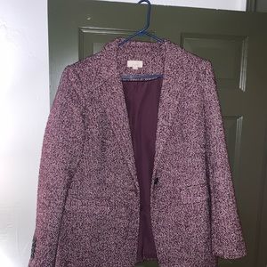 Loft tweed Purple blazer